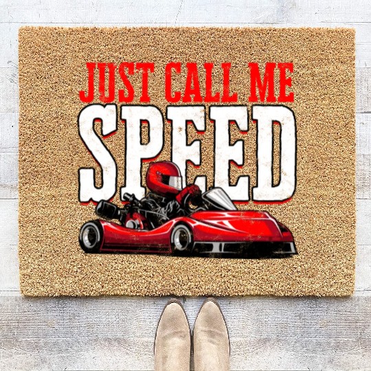 Go Kart Racer Pit Crew Car Racing Karting Coir Doormats