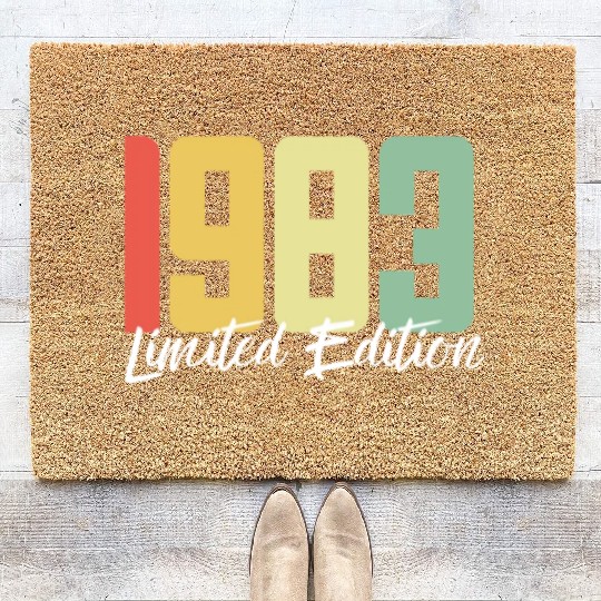 40 Years Vintage 1983 Retro 40th Birthday Coir Doormats