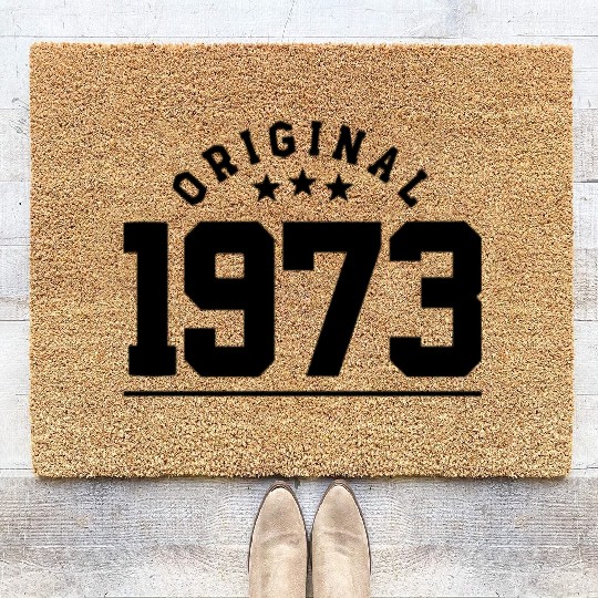 50 Years Vintage 1973 Retro 50th Birthday Coir Doormats