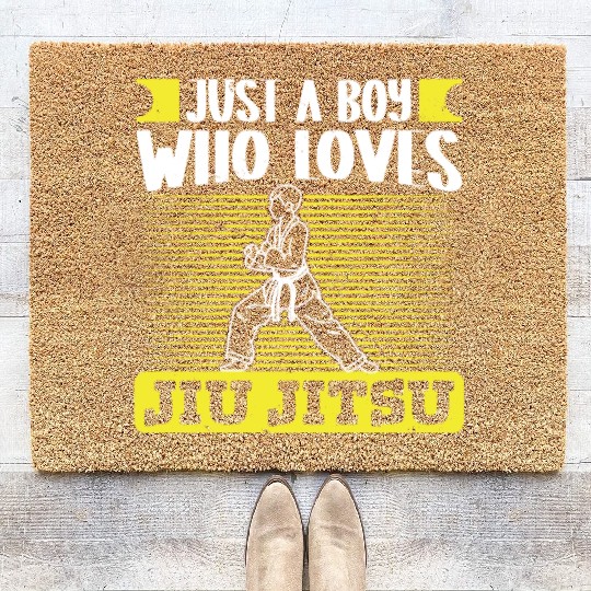 Jujutsu just boy who loves jiu jitsu martial arts Coir Doormats