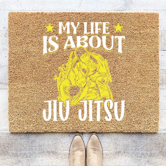 Jujutsu life is about jiu jitsu martial arts mma Coir Doormats
