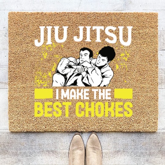 Jiu jitsu i make the best chokes jujutsu mma Coir Doormats