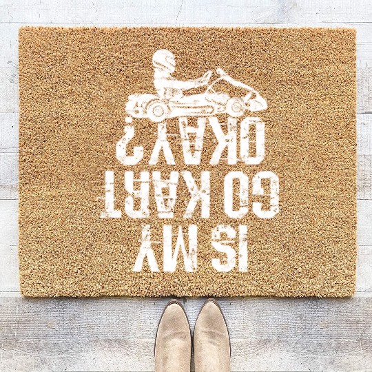 Go Kart Racer Pit Crew Car Racing Karting Coir Doormats