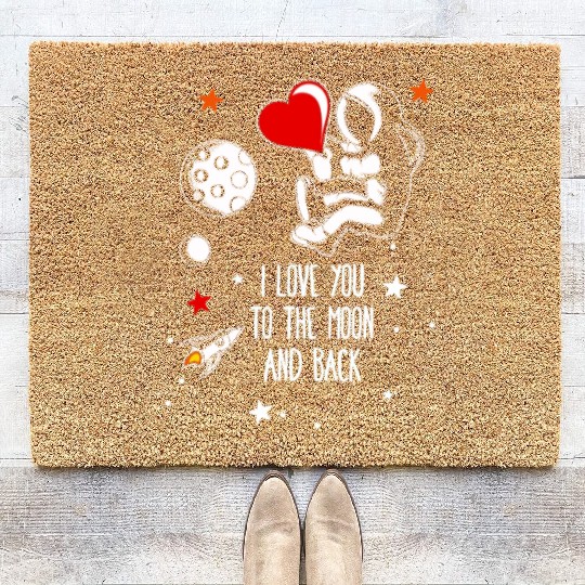 I love you to the moon and Back Coir Doormats