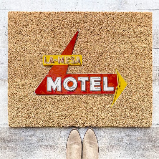 La Mesa Motel Route 66 Santa Rosa New Mexico Coir Doormats