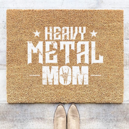 Heavy Metal Mom Music Band Genre Coir Doormats