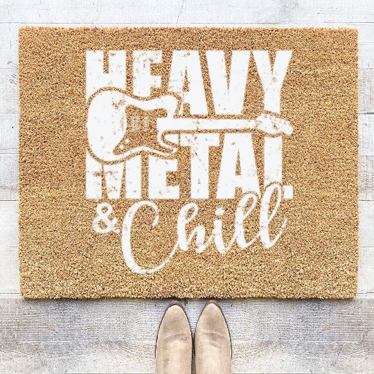 Heavy Metal and Chill Music Band Genre Coir Doormats