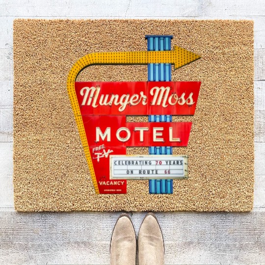 Munger Moss Motel Sign Route 66 Lebanon MO Coir Doormats