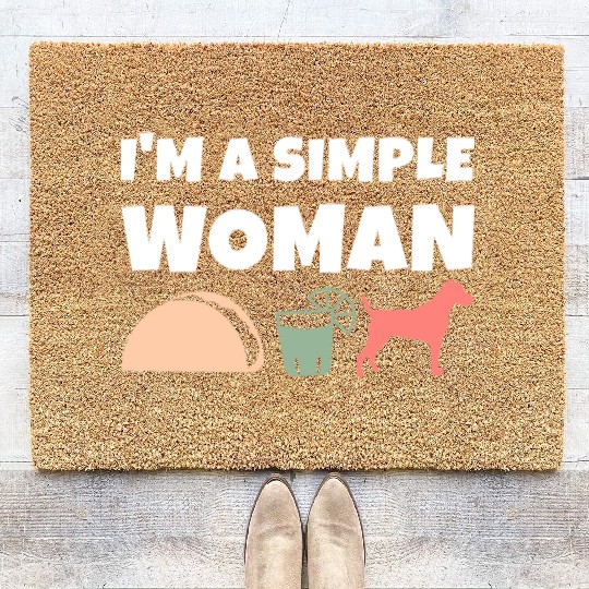 I'm A Simple Woman Tacos Tequila Jack Russell Coir Doormats