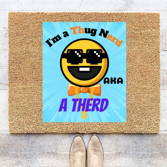 Thug Nerd aka Therd funny meme Coir Doormats