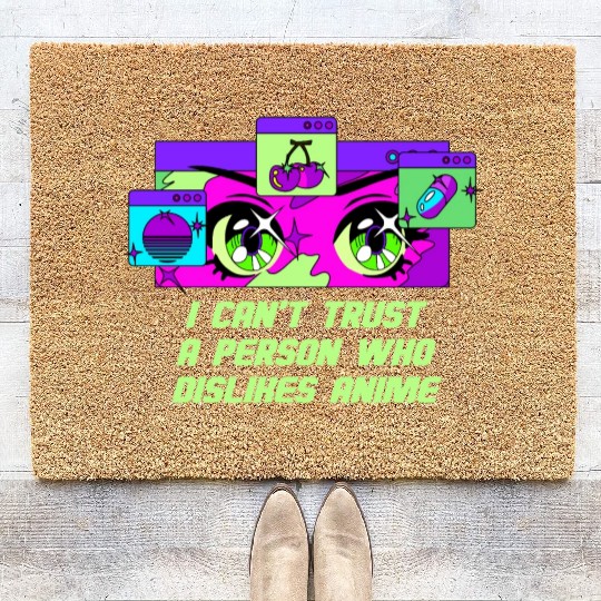 A Person Who Dislikes Anime Funny Japanese Humor J Coir Doormats