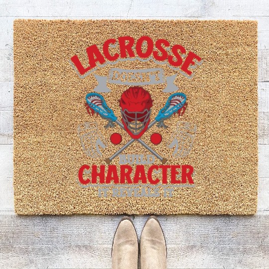 Lacrosse Player Lacrosse Coach Lax Player Sports Coir Doormats