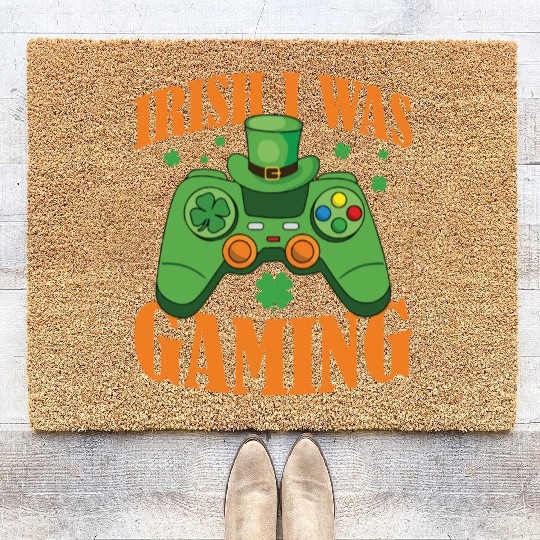 Luckiest St Patrick's Day ever Irish Outfits Gamer Coir Doormats