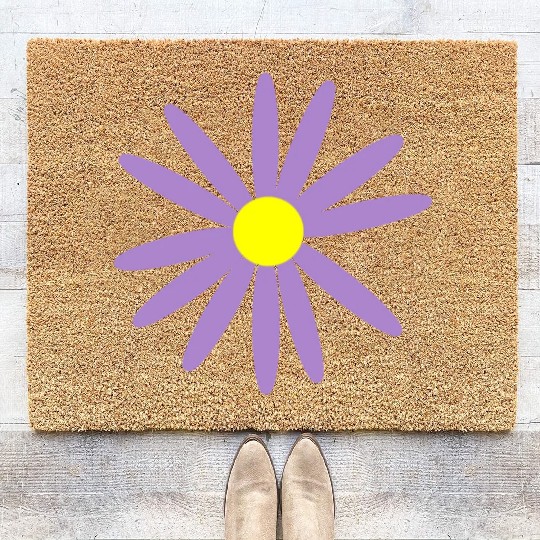 Lavender Daisy Coir Doormats