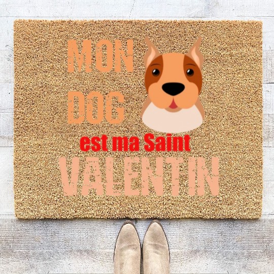 Copy of my dog is my valentine day 2022869 Coir Doormats