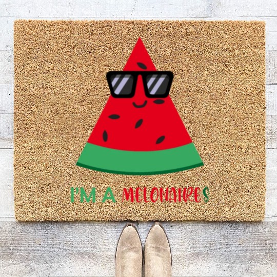 I'm a Melonaire Funny Fruits Watermelon Pun Coir Doormats