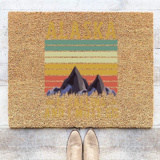 Alaska Coir Doormats Men's Women Children USA North Pole