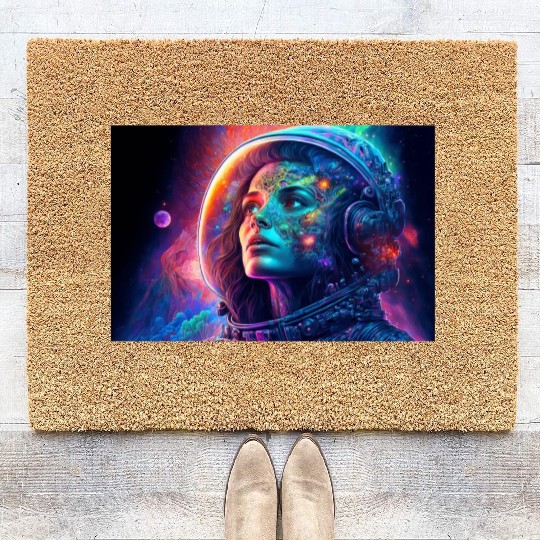 Psychedelic Astronauts 2 Coir Doormats