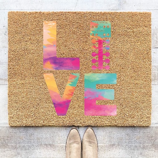 Drag Racing Race Car Watercolor Coir Doormats