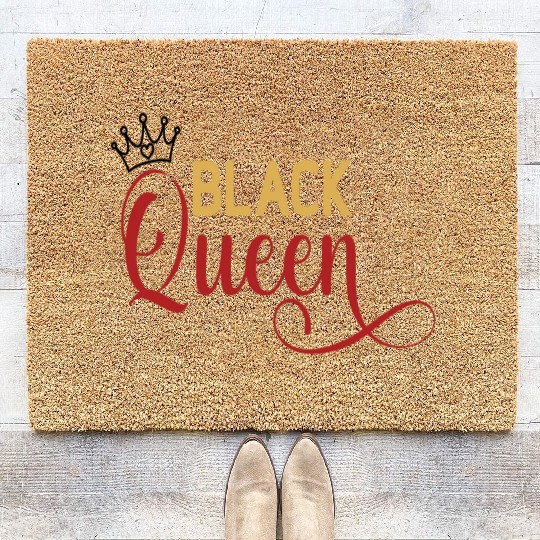 Black queen Coir Doormats