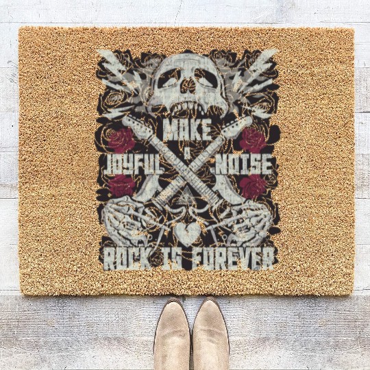 Make a joyful noise with a guitar Coir Doormats