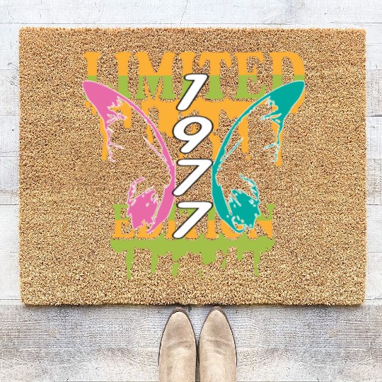 1977 Born Limited Edition Butterfly Gift Coir Doormats