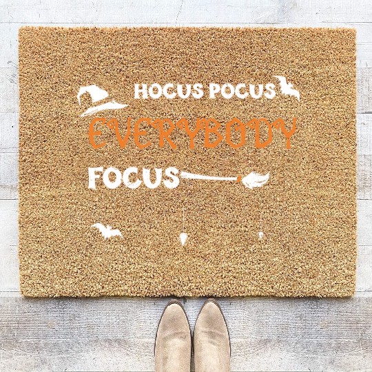 Hocus Pocus Everybody Focus Coir Doormats