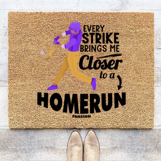 Baseball Pitcher Baseball Racket Sport Coir Doormats