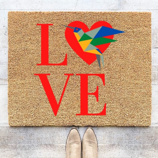 We Love Hummingbird Coir Doormats For Hummingbird lover