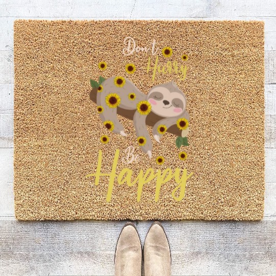 Sunflower Gardening Sloth Sloth Sunflower Coir Doormats