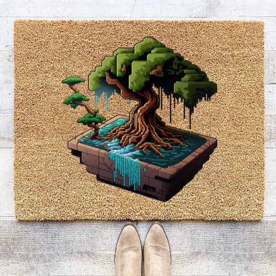 8 Bit Bonsai Tree Coir Doormats