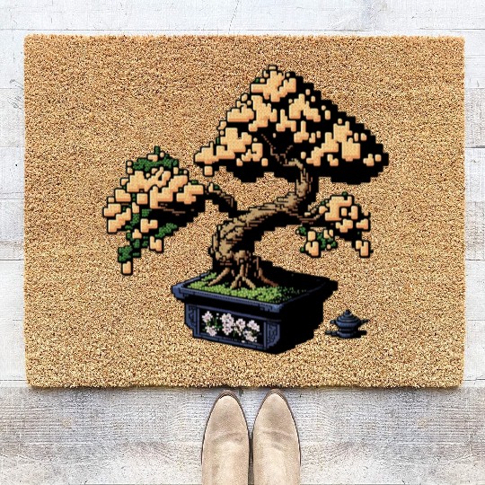 8 Bit Bonsai Tree Coir Doormats