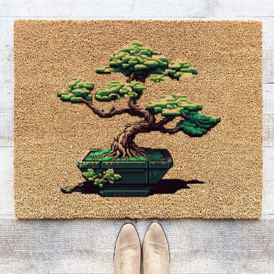 8 Bit Bonsai Tree Coir Doormats