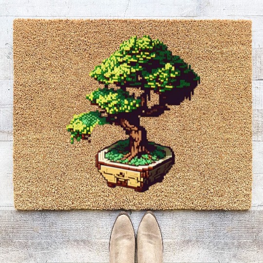 8 Bit Bonsai Tree Coir Doormats