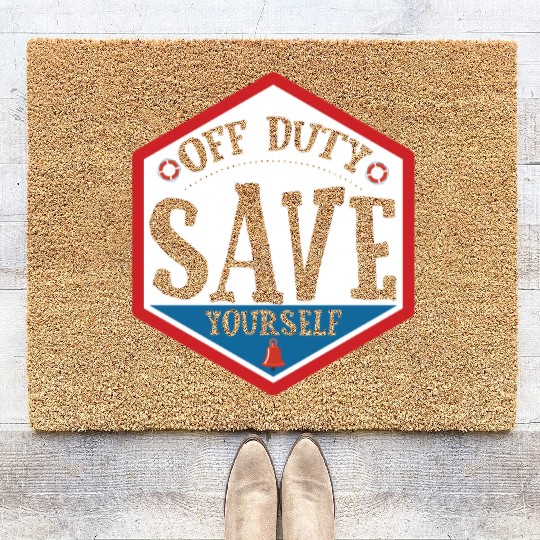 Lifeguard Off Duty Save Yourself Coir Doormats