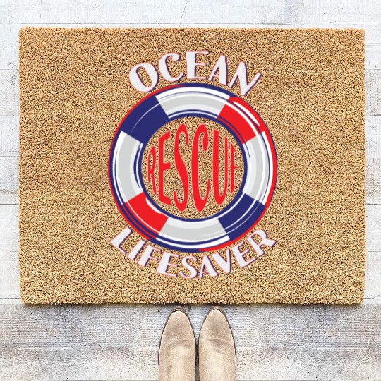Lifeguard Ocean Rescue Lifesaver Coir Doormats