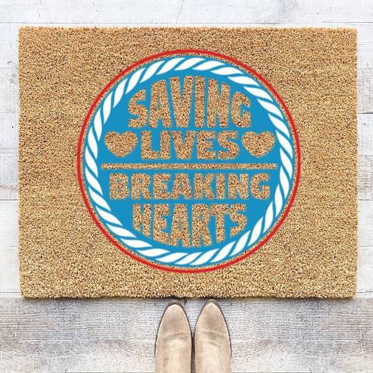 Lifeguard Saving Lives Breaking Hearts Coir Doormats