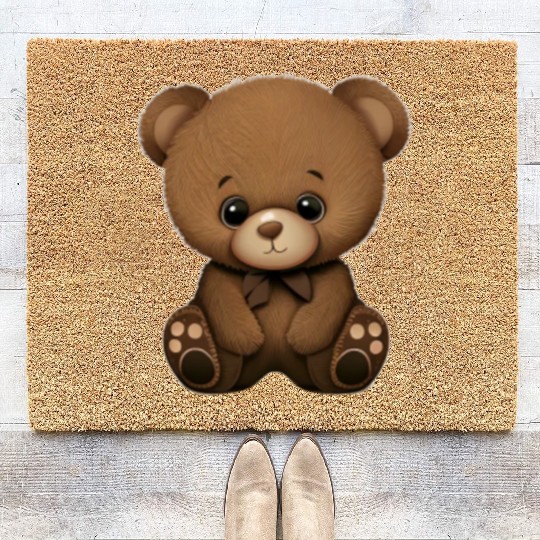 Cute Teddy Bear Coir Doormats