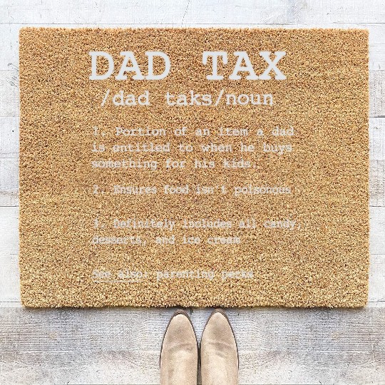 Vintage Dad Tax Definition Men Funny Father's Day Coir Doormats