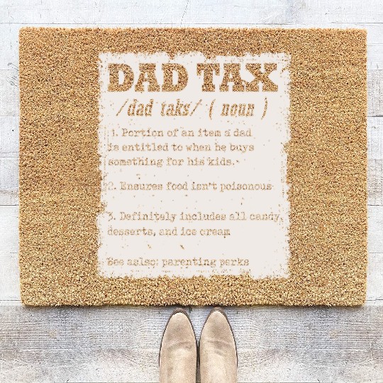 Vintage Dad Tax Definition Men Funny Father's Day Coir Doormats