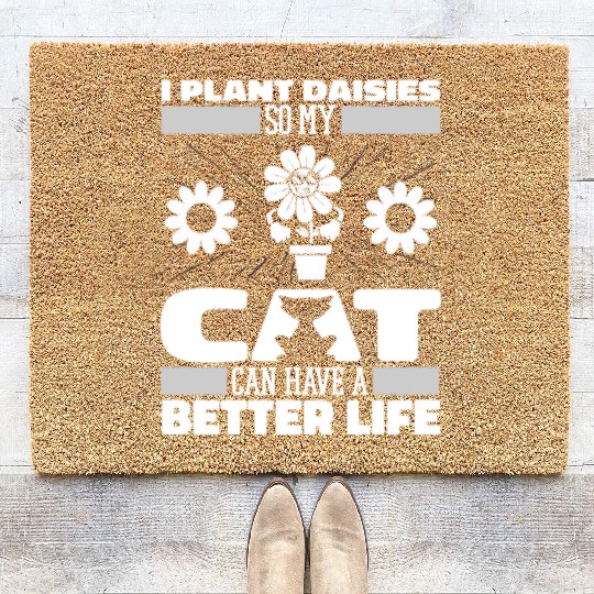 Daisy Gardening Cat Coir Doormats