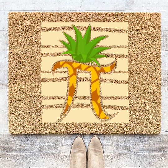 Pineapple Pi Math Teacher Mathematician Pi Day Coir Doormats