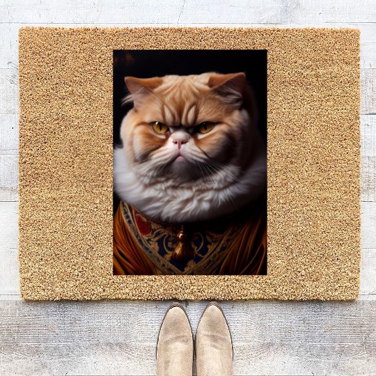 Exotic Shorthair Cat Breed Portrait Royal Renaissa Coir Doormats