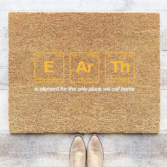 EARTH - written in elements of the periodic table Coir Doormats