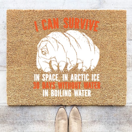 Tardigrade Science Water Bear Biology Microbiology Coir Doormats