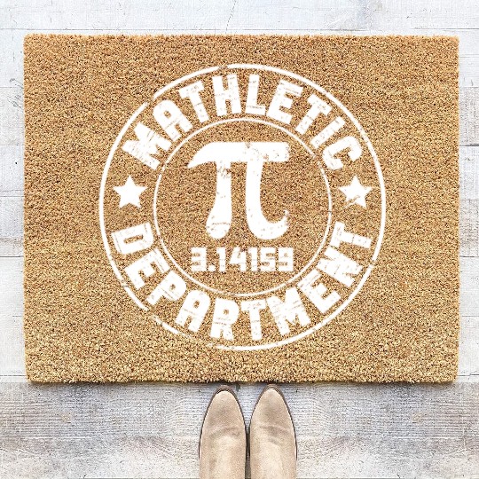 Funny Pi Day Coir Doormats Math Coir Doormats for Pi Day Mathletic