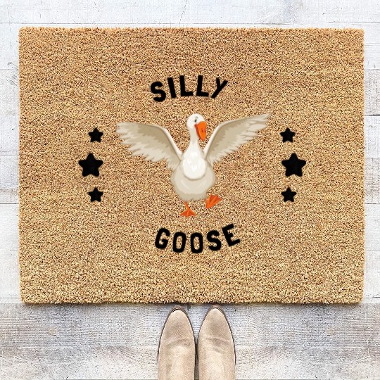 silly goose Coir Doormats