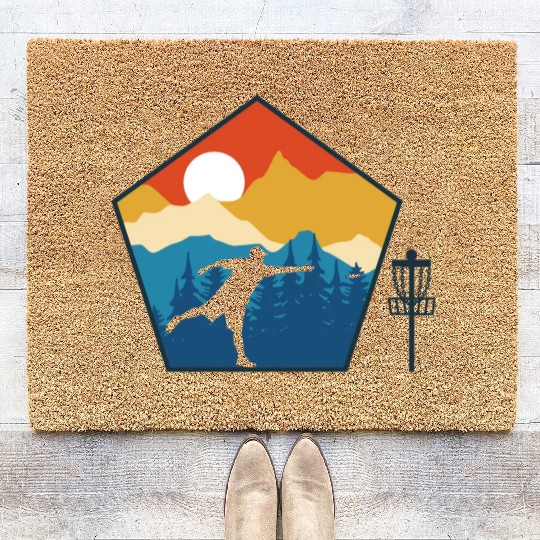 Disc Golf Disc Golfing Ultimate Frisbee Natur Coir Doormats