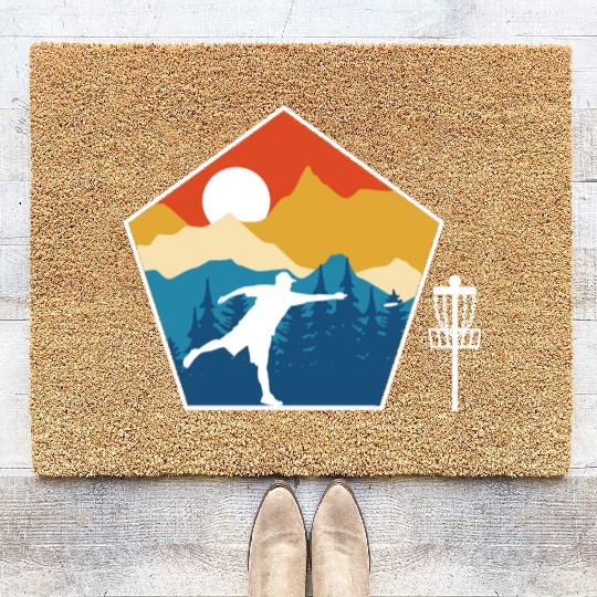 Disc Golf Disc Golfing Ultimate Frisbee Natur Coir Doormats