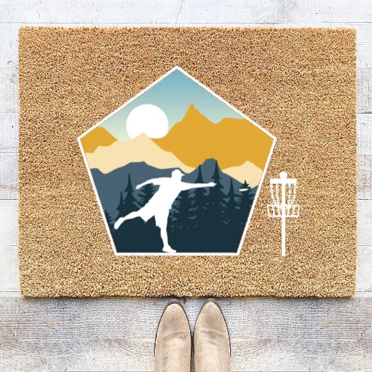 Disc Golf Disc Golfing Ultimate Frisbee Natur Coir Doormats